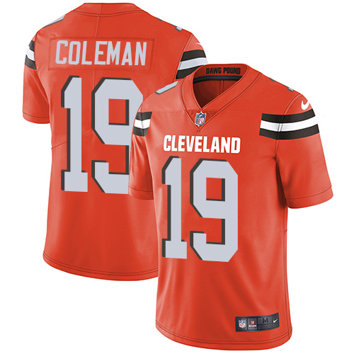 Nike Browns #19 Corey Coleman Orange Alternate Men's Stitched NFL Vapor Untouchable Limited Jersey